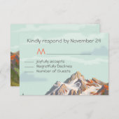 Mariage rustique en montagne RSVP (Devant / Derrière)