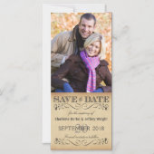 Mariage rustique Enregistrer la date Invitation ph (Recto)