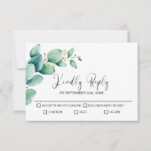 Mariage rustique Eucalyptus RSVP (Devant)