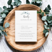 Mariage rustique Eucalyptus Script RSVP