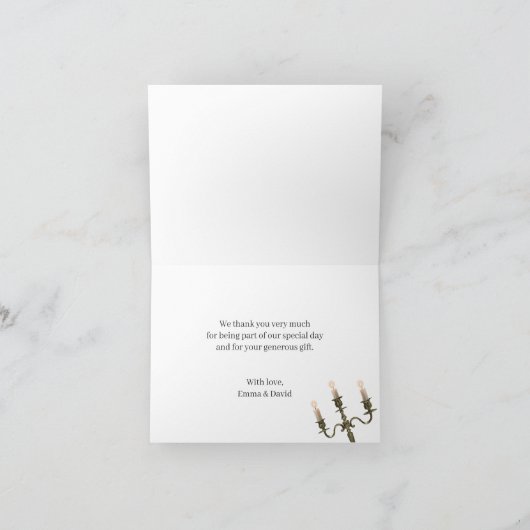 Mariage rustique Fairytale Élégant Merci violet (Intérieur)