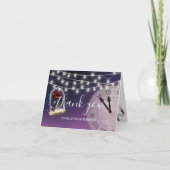 Mariage rustique Fairytale Élégant Merci violet (Devant)