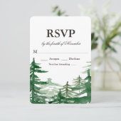 Mariage rustique Fir Tree RSVP (Debout devant)