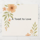 Mariage Rustique Fleur sauvage Étiquette de boutei (Étiquettes simples)