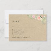 Mariage Rustique Floral Boho RSVP (Devant)