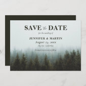 Mariage Rustique Forêt Enregistrer Les Cartes De D (Devant / Derrière)