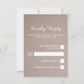 Mariage rustique Kraft RSVP (Devant)