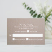 Mariage rustique Kraft RSVP (Debout devant)