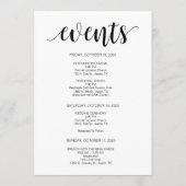 Mariage rustique moderne accueil et carte d'Itinér (Dos)