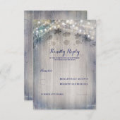 Mariage rustique Nautique RSVP (Devant / Derrière)