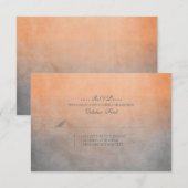 Mariage rustique orange et gris bohème RSVP (Devant / Derrière)