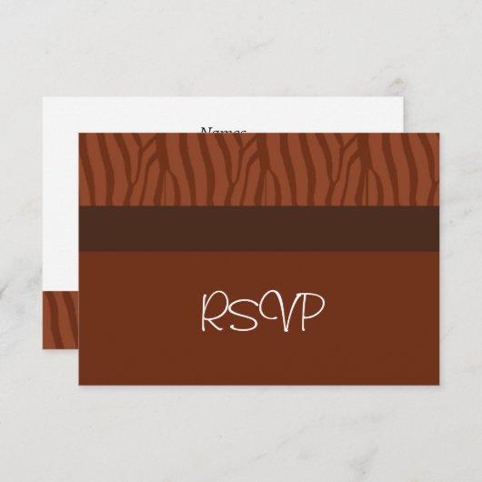 Mariage rustique orange RSVP (Devant / Derrière)