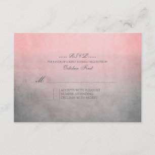 Mariage rustique rose et gris bohème RSVP