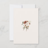 Mariage rustique rose et vert floral RSVP (Dos)