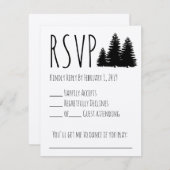 Mariage rustique RSVP (Devant / Derrière)