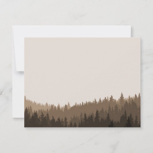 Mariage rustique RSVP avec dîner, nombre participa (Dos)