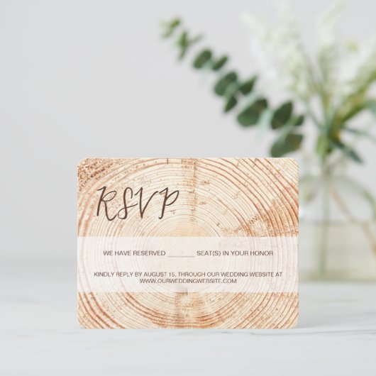Mariage rustique RSVP SCRIPT réservé Siège (Debout devant)