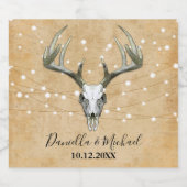 Mariage Rustique Sparkling Wine Étiquette (Étiquettes simples)