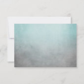 Mariage rustique Turquoise et gris bohème RSVP (Dos)
