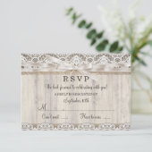 Mariage rustique vintage dentelle & bois RSVP (Debout devant)