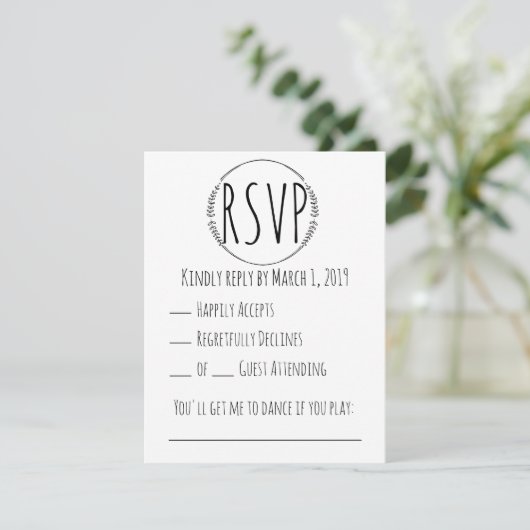 Mariage rustique Wreath RSVP (Debout devant)