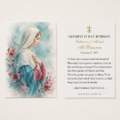 Mariage sacré de la mère bienheureuse Marian (Devant & derrière)