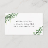 Mariage Sage Greenery RSVP carte en ligne 4196 419 (Devant)