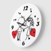 Mariage, Saint Valentin Grande horloge (Angle)