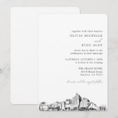 Mariage San Jose Elegant Skyline Invitation (Devant / Derrière)