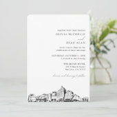 Mariage San Jose Elegant Skyline Invitation (Debout devant)