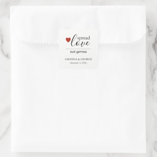 Mariage Sanitizer main étiquettes simple (Sac)