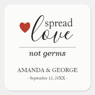 Mariage Sanitizer main étiquettes simple