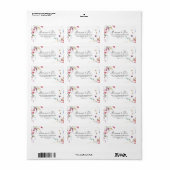 Mariage sauvage couleur classique Étiquette de adr (Feuille entière)