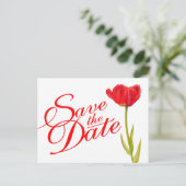 Mariage Sauvegarder la date Carte postale rouge tu (Debout devant)