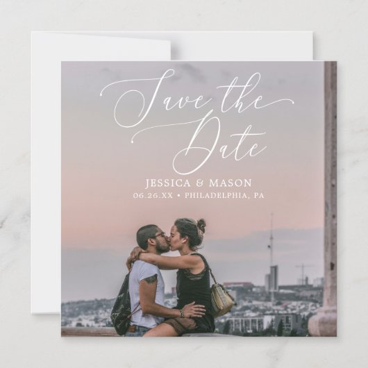 Mariage Sauvez la date Magnets avec photo (Recto)