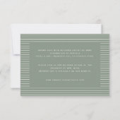Mariage script vert moderne invitation d'informati (Dos)