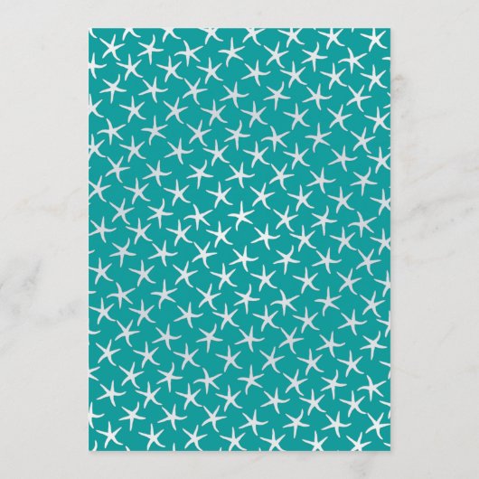 Mariage Sea Blue Green Menu Modèle (Dos)