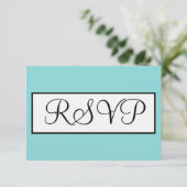 Mariage Seafoam Bleu Blanc RSVP (Debout devant)