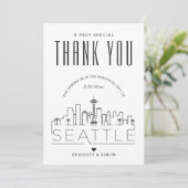 Mariage Seattle | MERCI + CARTE PHOTO (Debout devant)