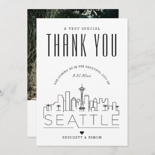 Mariage Seattle MERCI + CARTE PHOTO