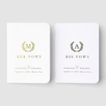 Mariage 'Ses & Siennes' Monogramme Crête Blanche