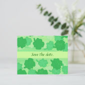 Mariage Shamrock vert Enregistrer la date Cartes p (Debout devant)