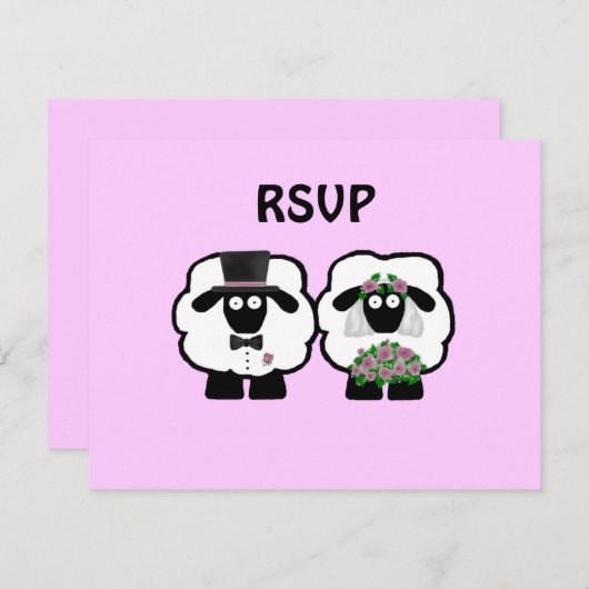 Mariage Sheep RSVP (Devant / Derrière)