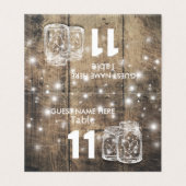 Mariage Siège Lieu Numéro de table Mason Jar Light (Outside Unfolded)