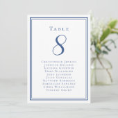 Mariage Sièges Invité Numéro de table Bleu Blanc (Debout devant)