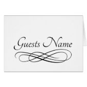 Mariage Sièges Vide Invités Nom Carte de table (Devant Horizontal)