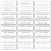 Mariage simple 24 personnes étiquette de adresse (Devant)