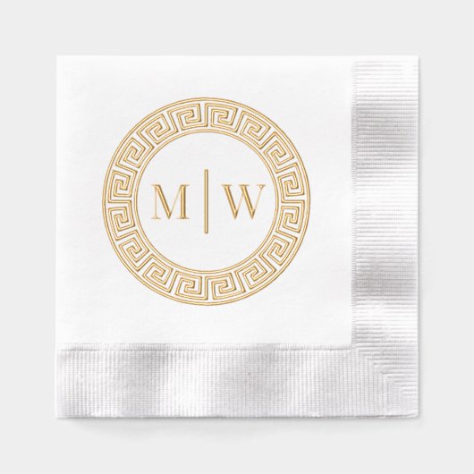 Mariage simple 2 Monogramme initial VS Clé grecque (Recto)