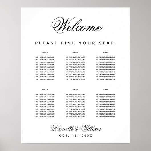 Mariage simple 6 Tableau noir et blanc Tableau de  (Devant)