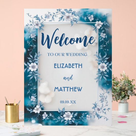 Mariage simple à base de bleus et de superposition (Mariage)